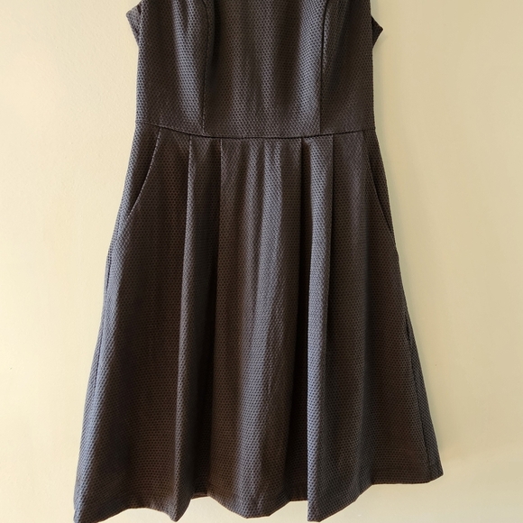 Birds Of North America Sleeveless Feminine Textured Mini Black Dress Size 8. - Picture 4 of 13